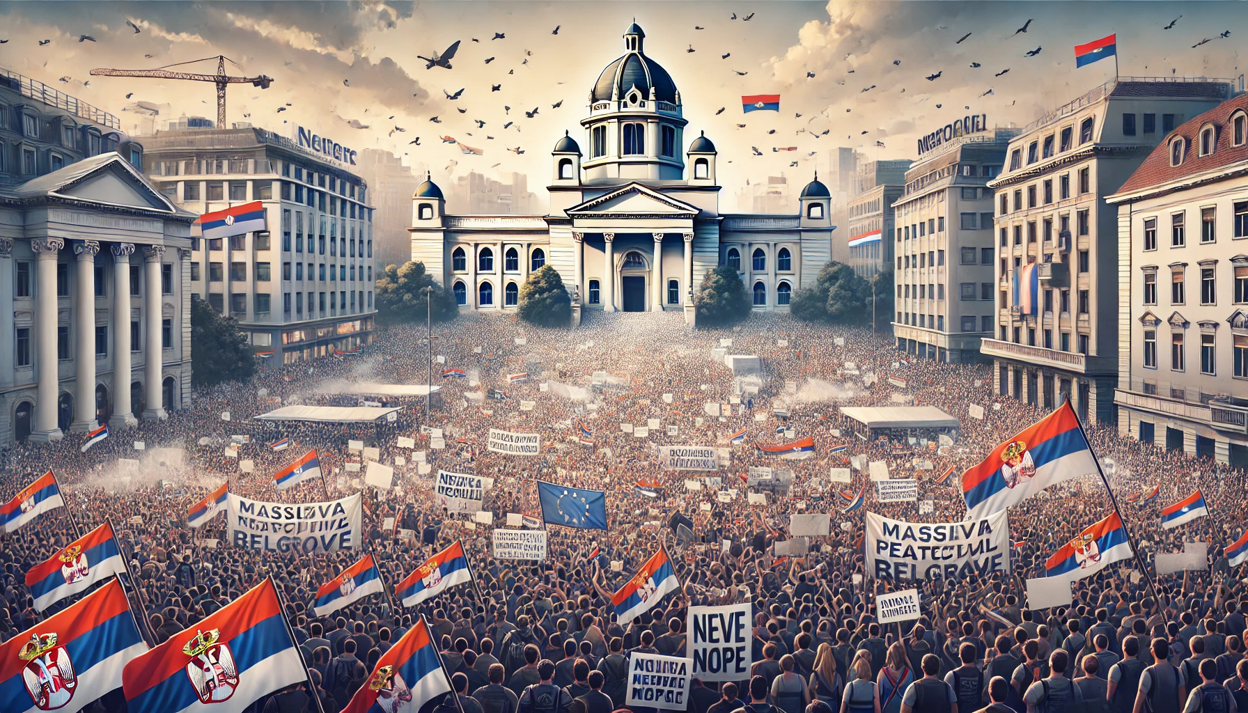 Masivní protesty v Bělehradu 2025: Tisíce lidí v ulicích proti vládě